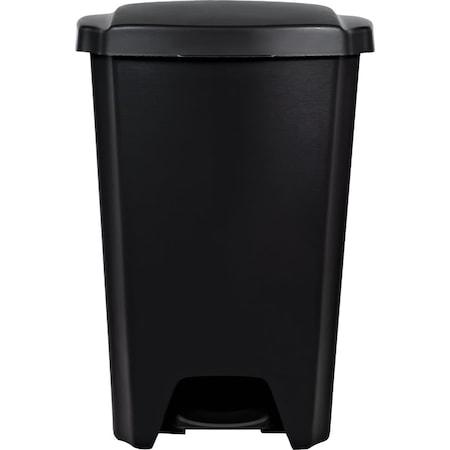 Hefty 13 Gal. Black Step-On Wastebasket HFT-2198075-4